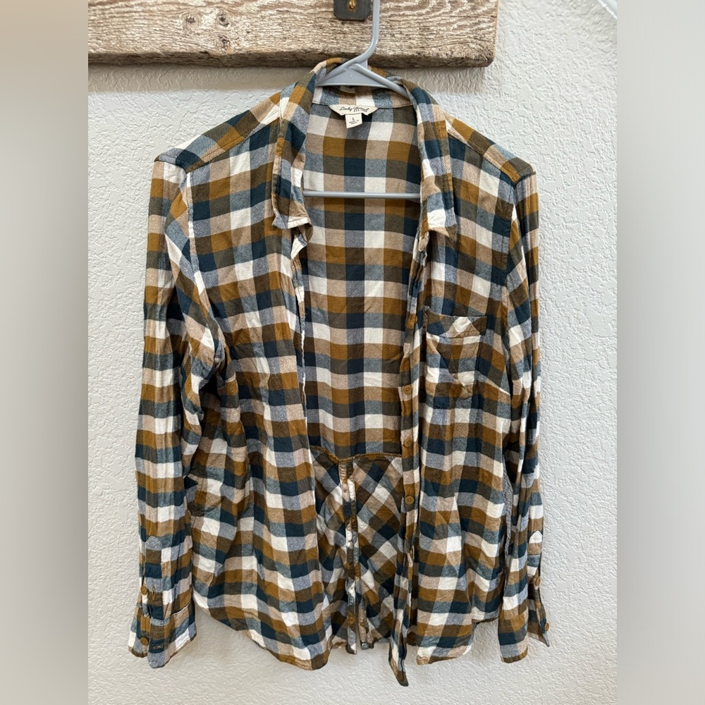 Lucky Brand Women's Flannel Button Down Shirt